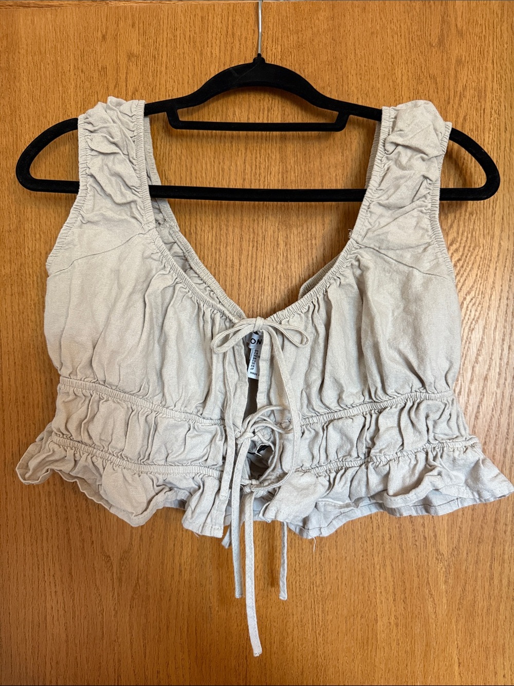 Contempo ruffle crop